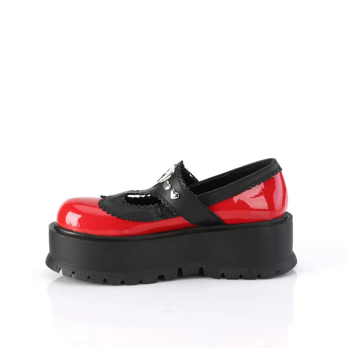 2 Inch Platform SLACKER-23 Red Black Pu