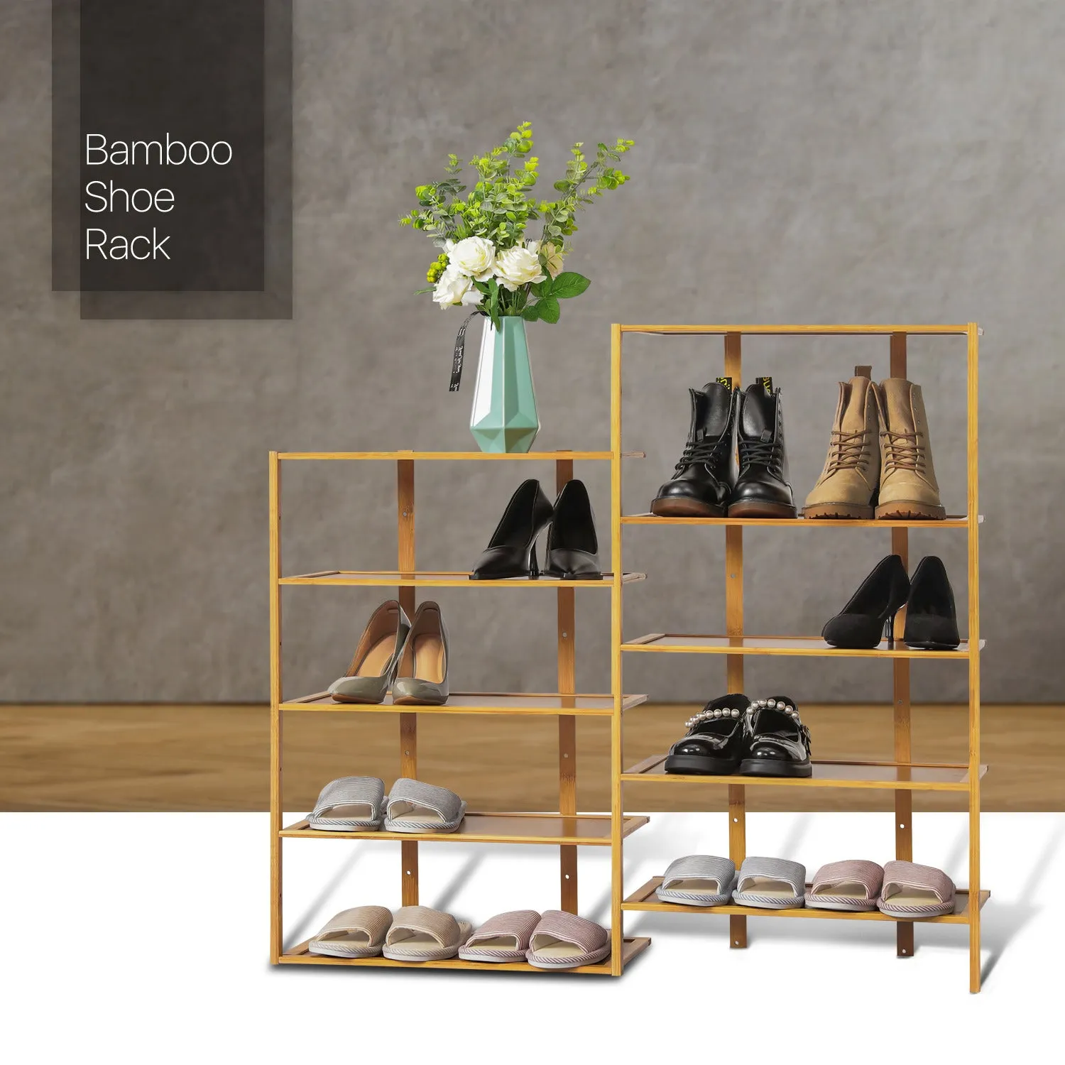 40" Twin Stand Shoe Rack - Natural