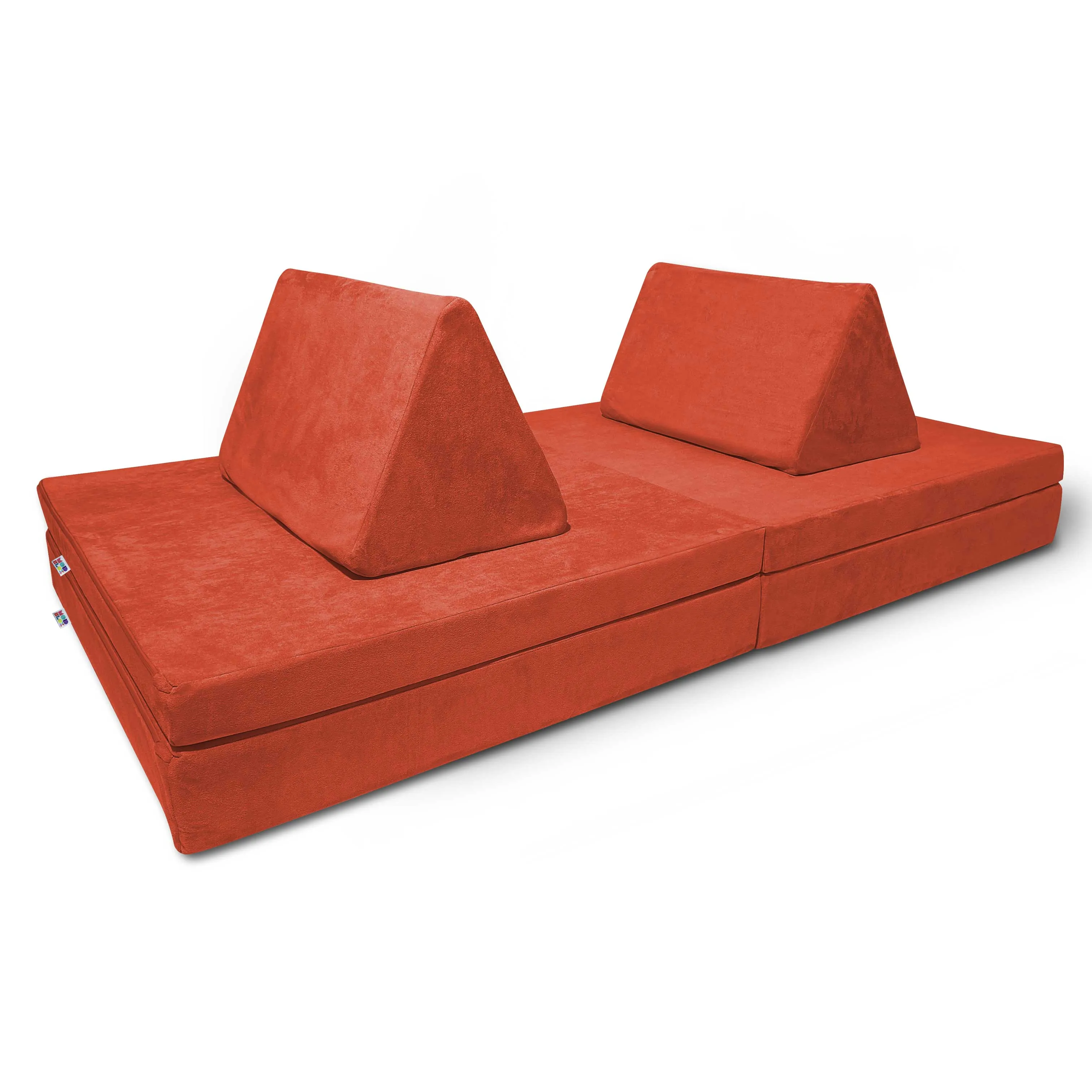 6 Piece Soft Furniture Playset Modular Microsuede Foam Play Couch For Creative Kids