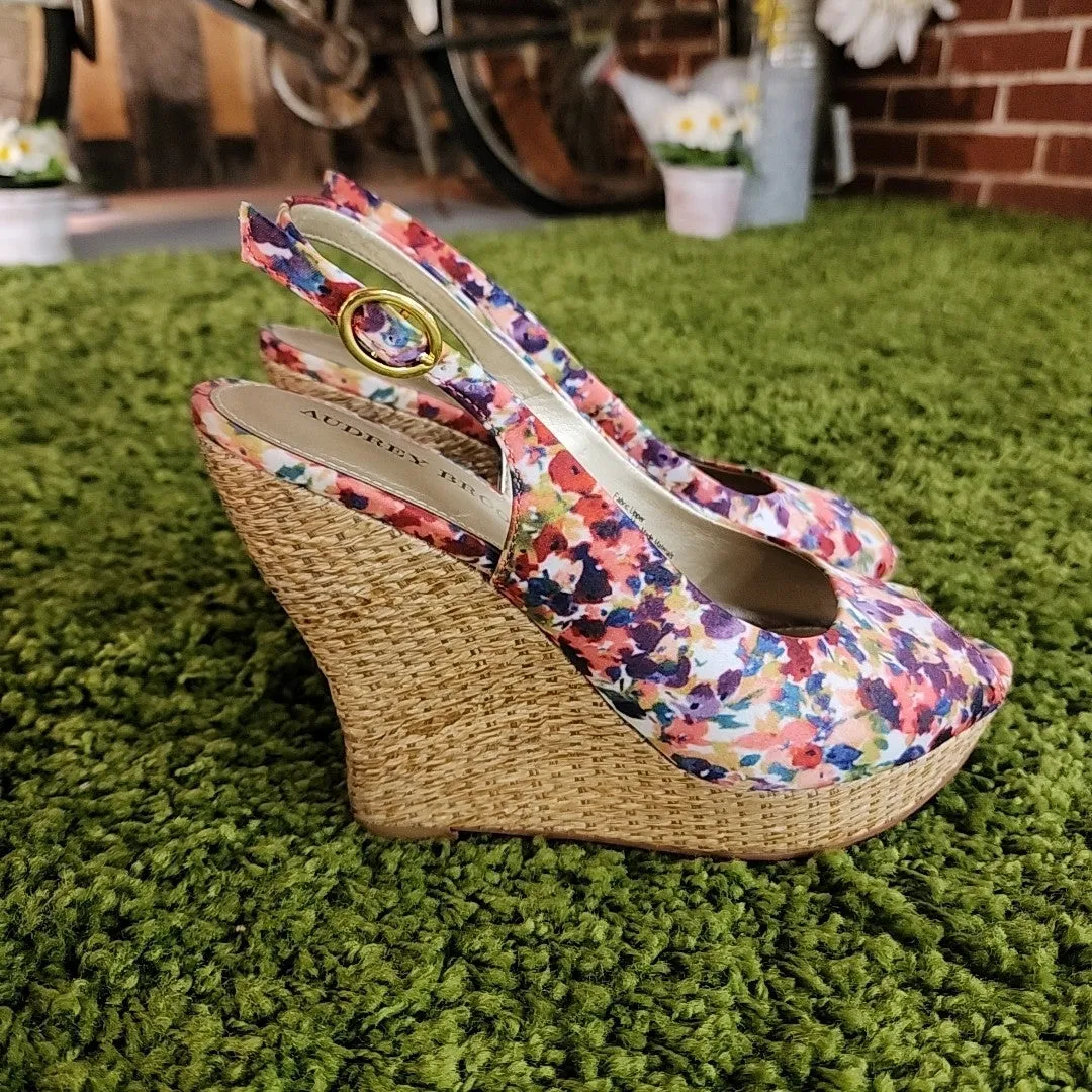 7 Floral Audrey Brooke Wedge