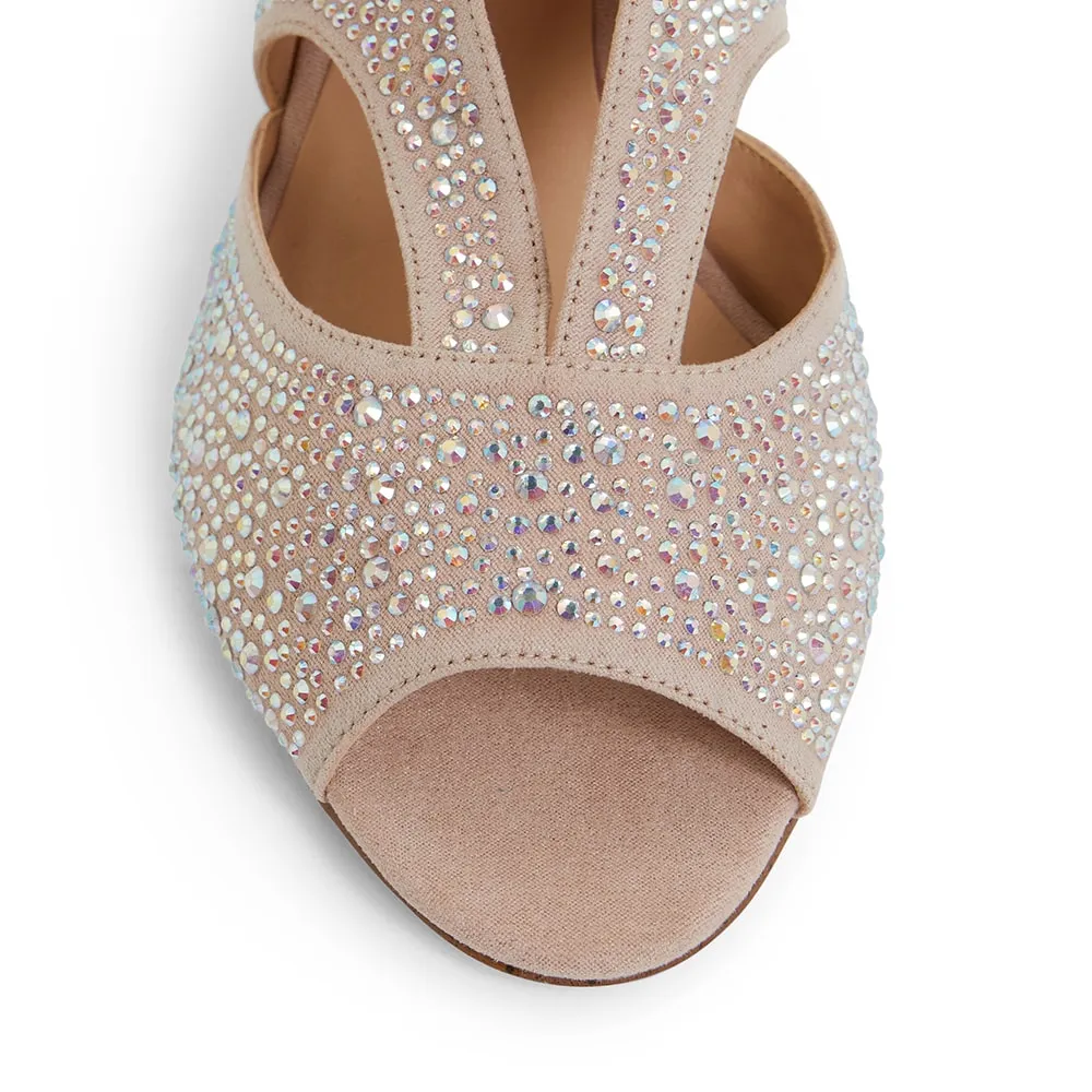 Angie Heel in Blush Fabric