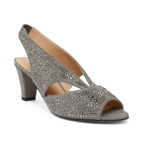 Angie Heel in Grey Sparkle