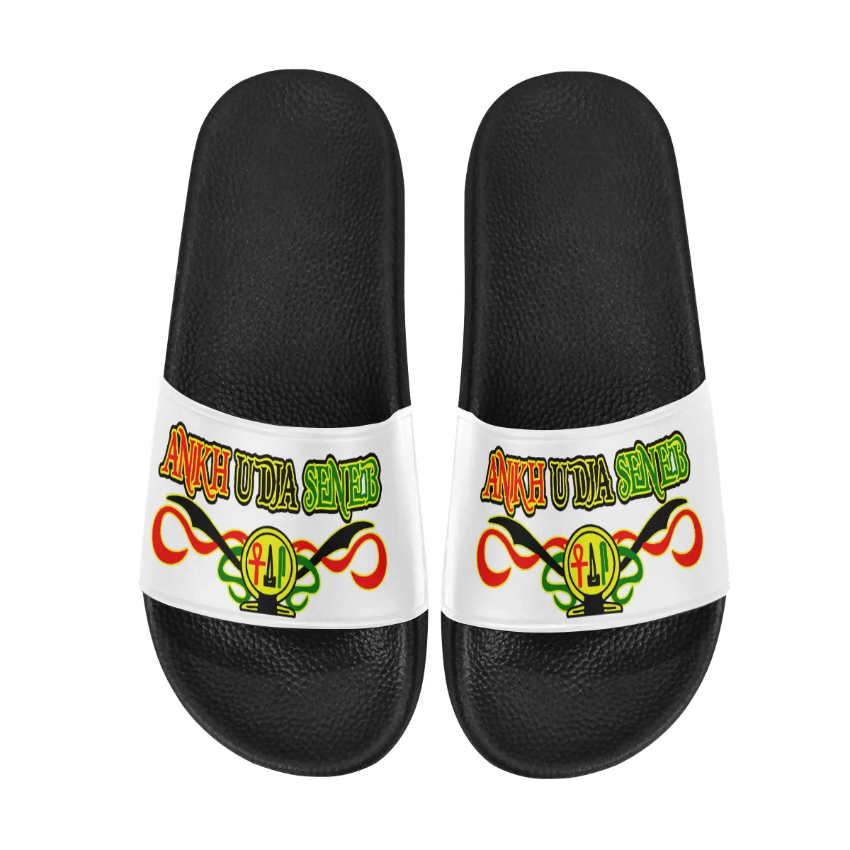 ANKH UDJA SENEB SHEN WHT Men's Slide Sandals