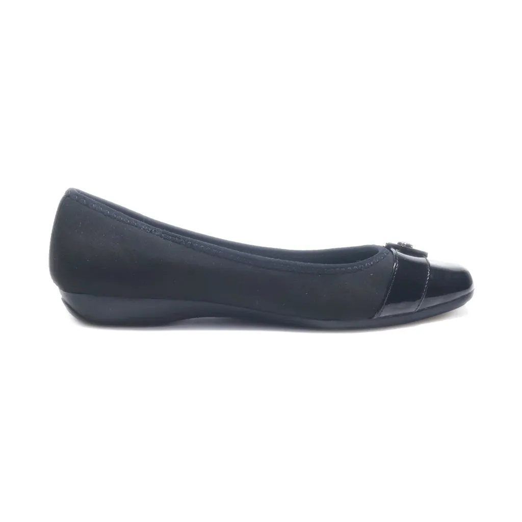 Anne Klein Ballerinas Fabric Black Colour For Women