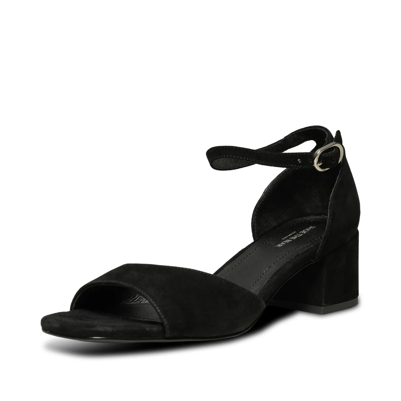 Anni sandal suede - BLACK