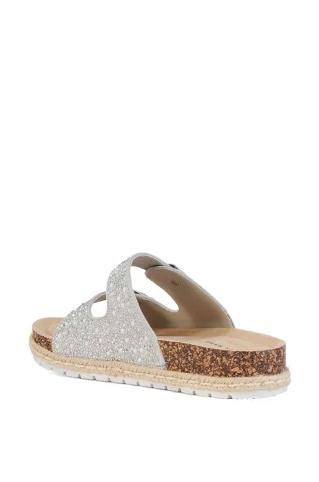 AQUILA-SILVER FLAT SANDAL