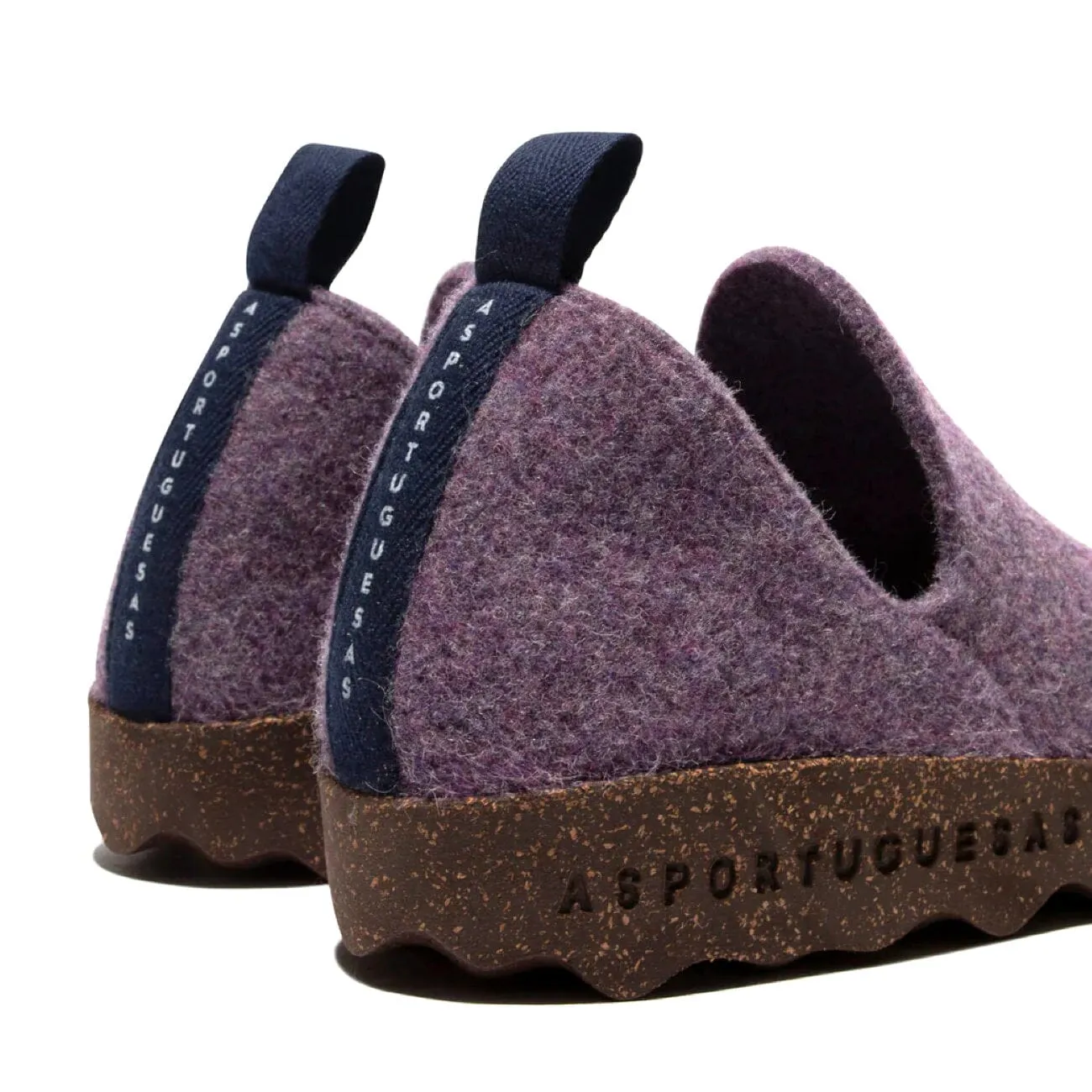 Asportuguesas AW24-City Mono Purple Felt and Brown Sole