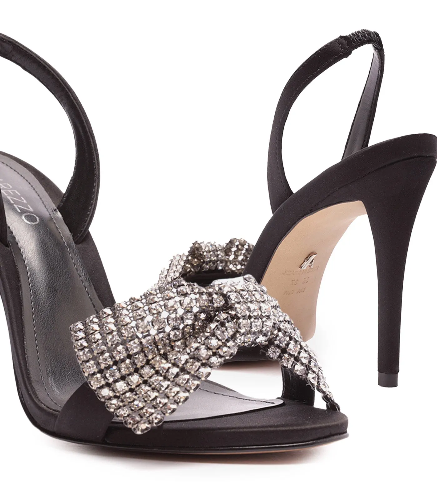 Aysha Thin Heel Sandals Black