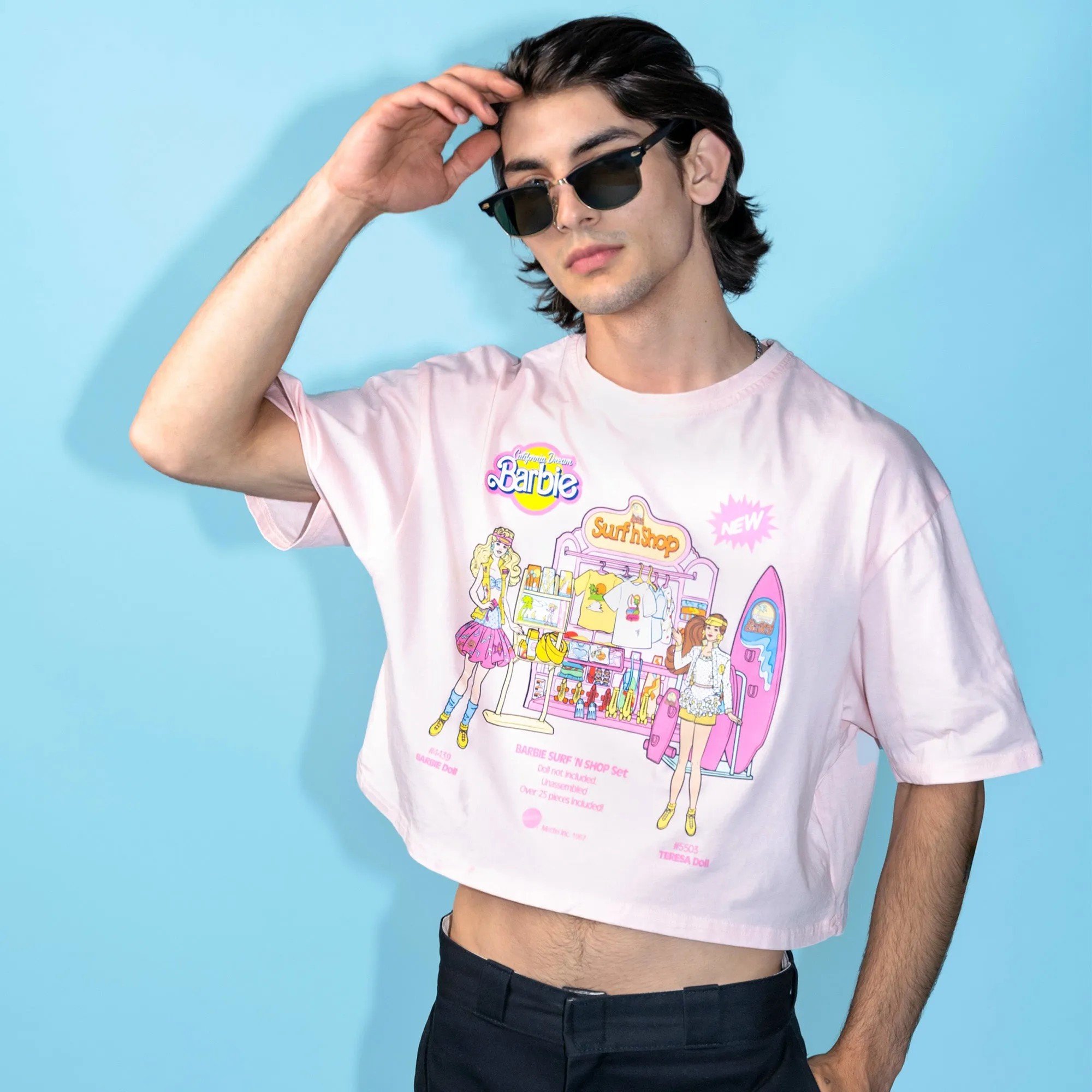 Barbie Surf Shop Drop Sleeve Crop Tee