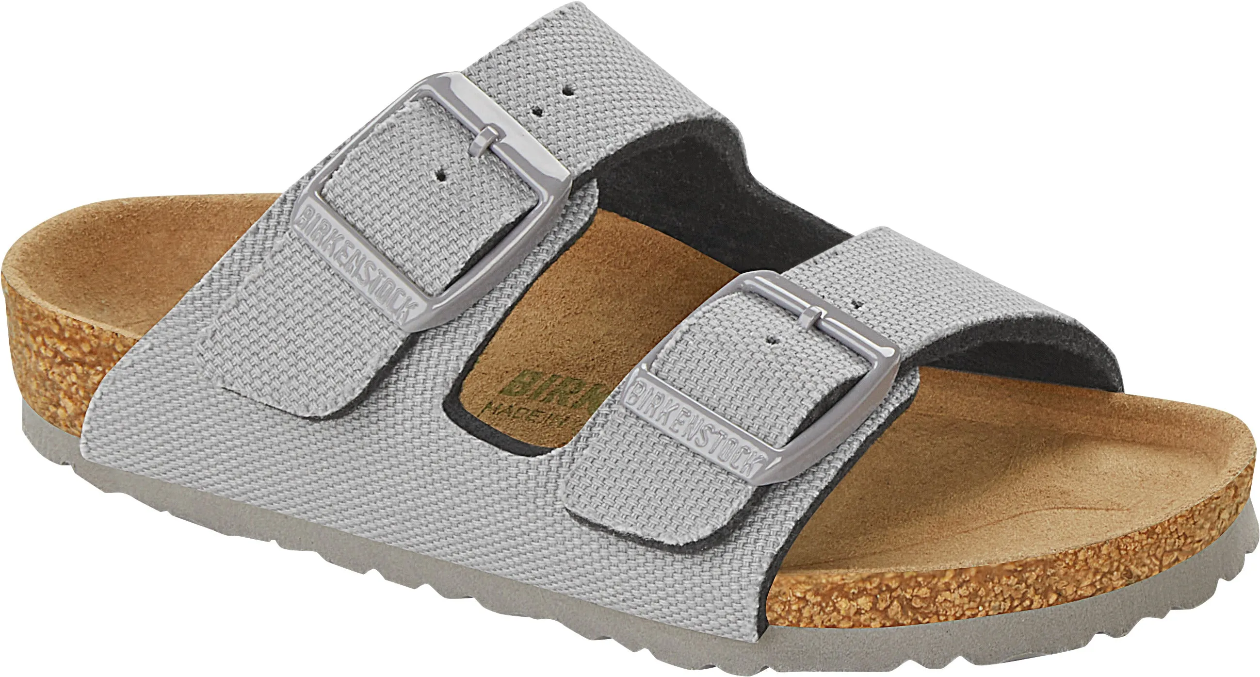 Birkenstock Arizona Kids Canvas Boys Girls Stone Vegan Sandal