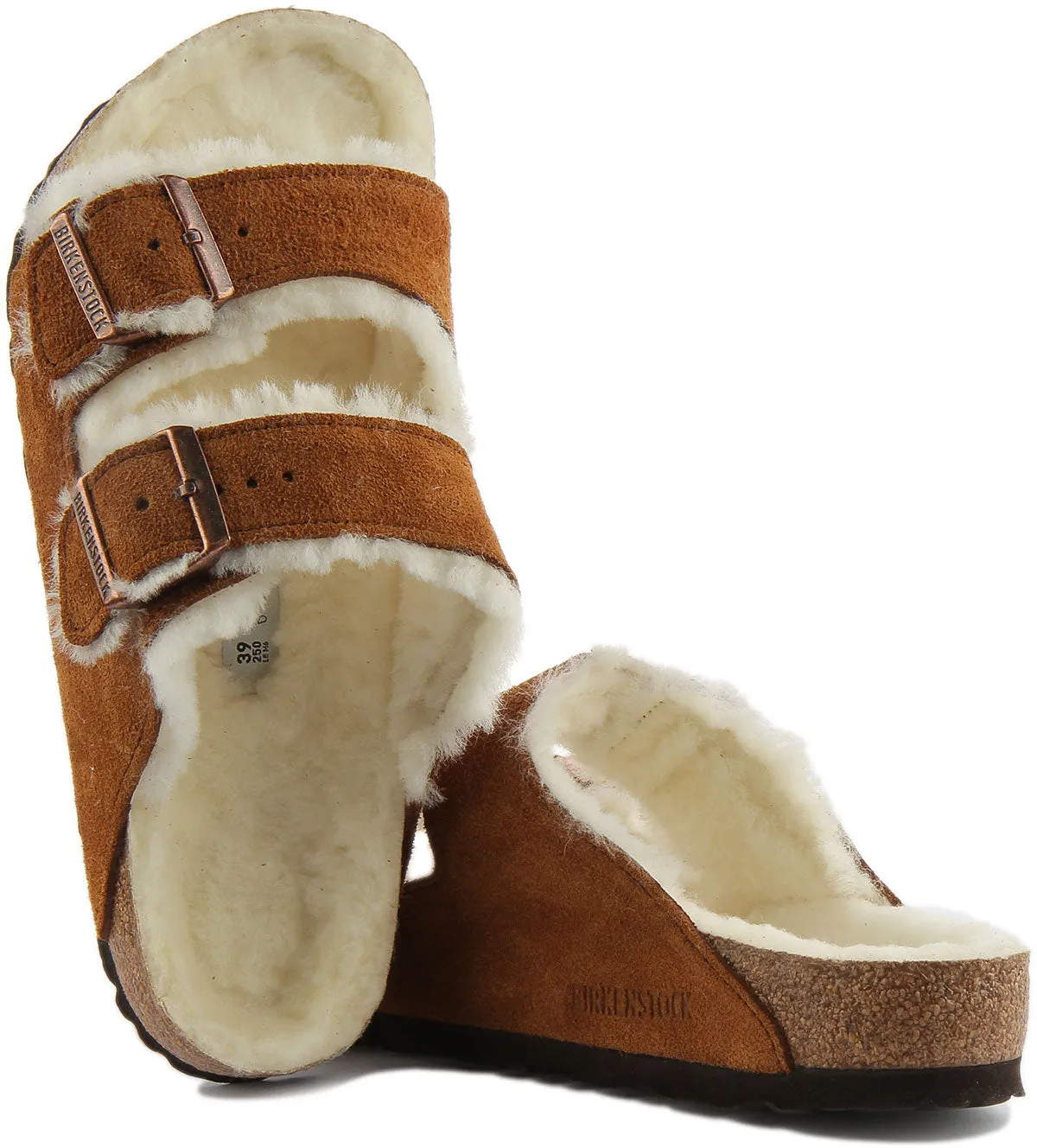 Birkenstock Arizona Shearling In Mink | Regular Fit