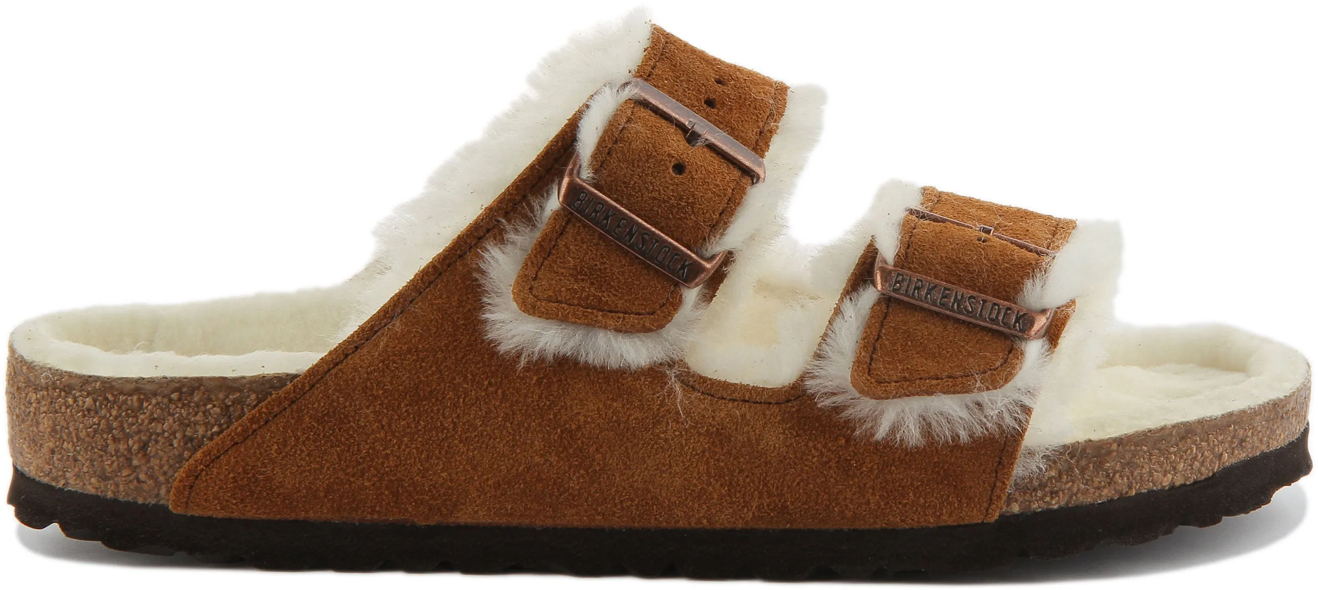 Birkenstock Arizona Shearling In Mink | Regular Fit