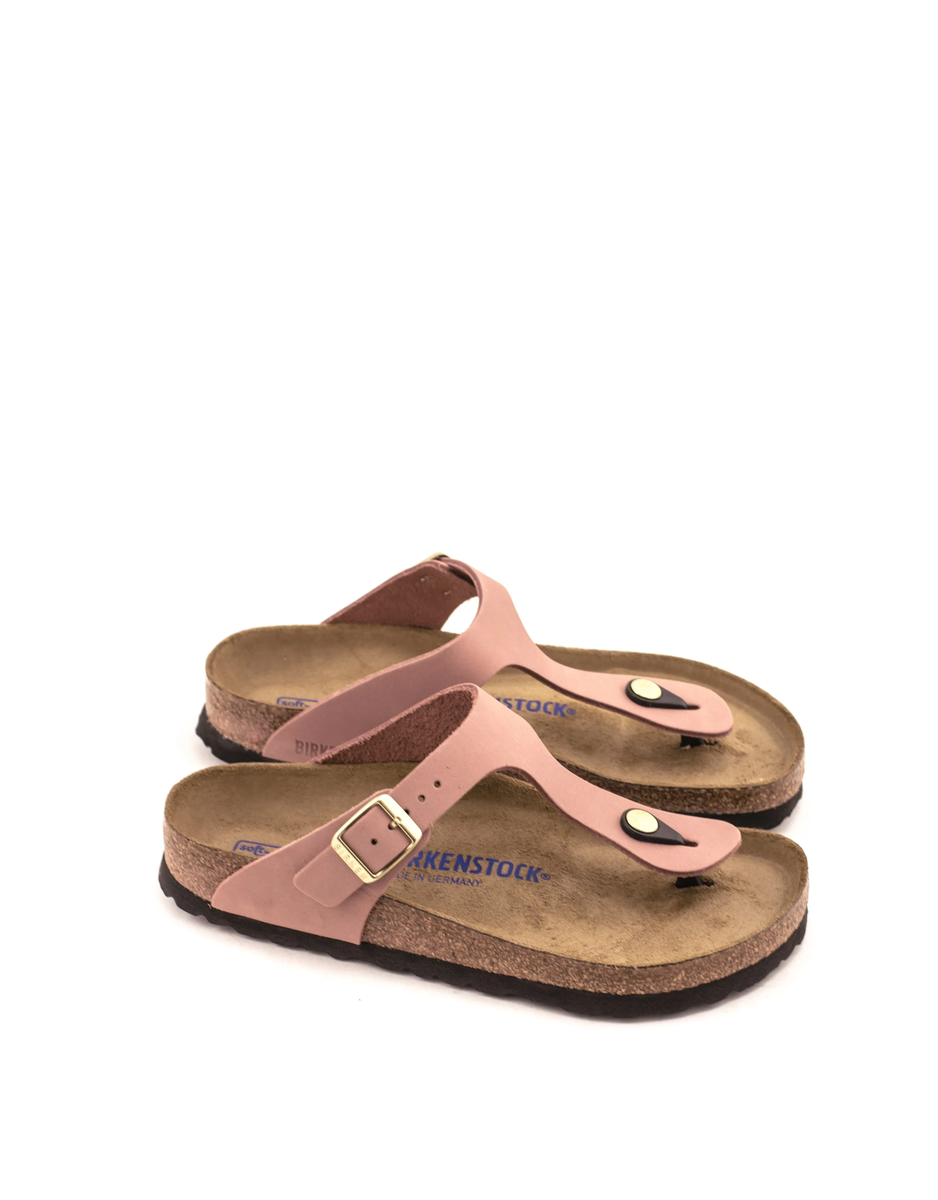 Birkenstock — Gizeh Nubuck Soft Footbed - Old Rose Regular Width