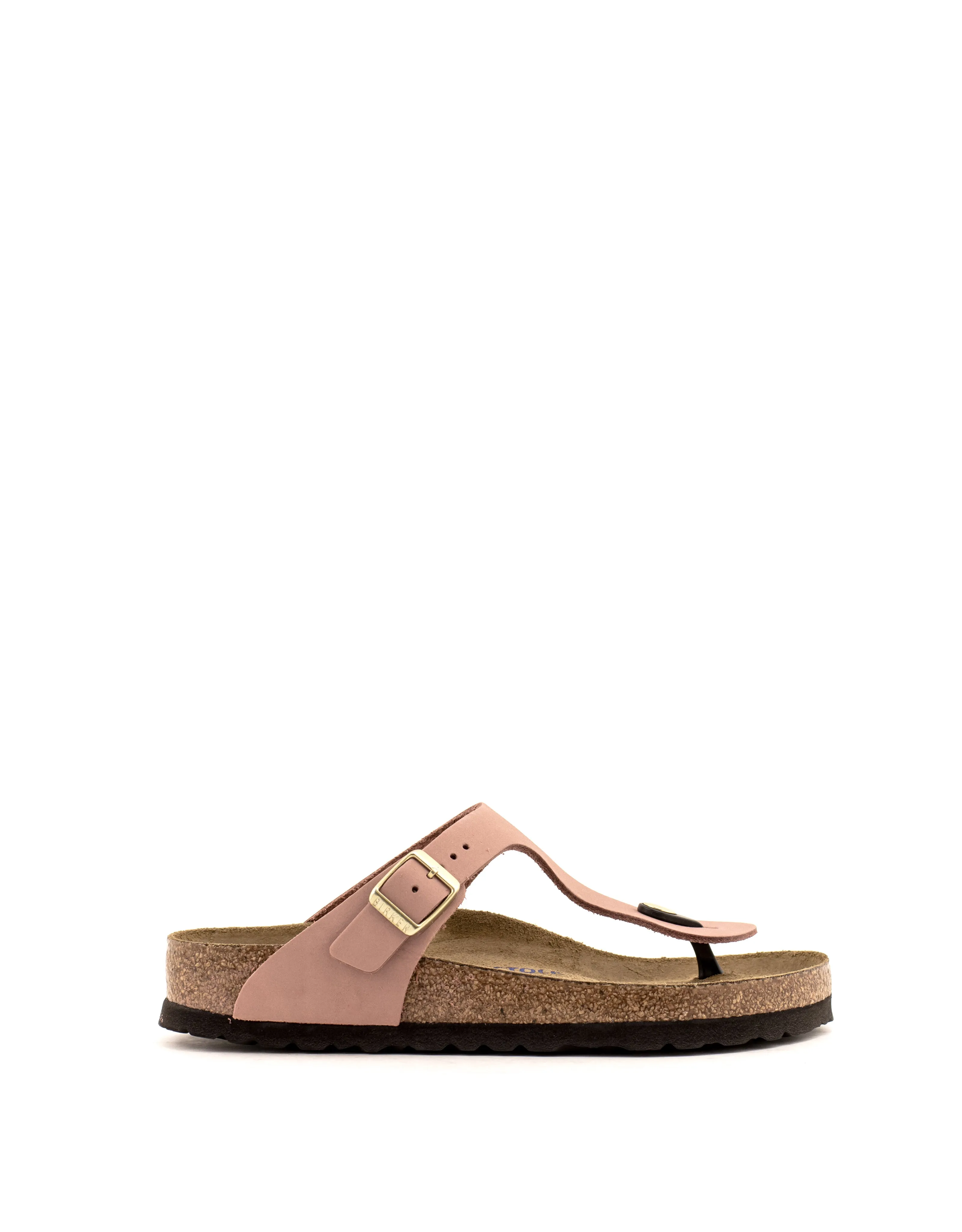 Birkenstock — Gizeh Nubuck Soft Footbed - Old Rose Regular Width