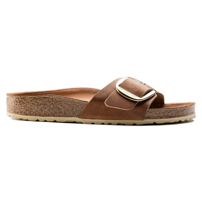 Birkenstock madrid leather big buckle 1006525 cognac