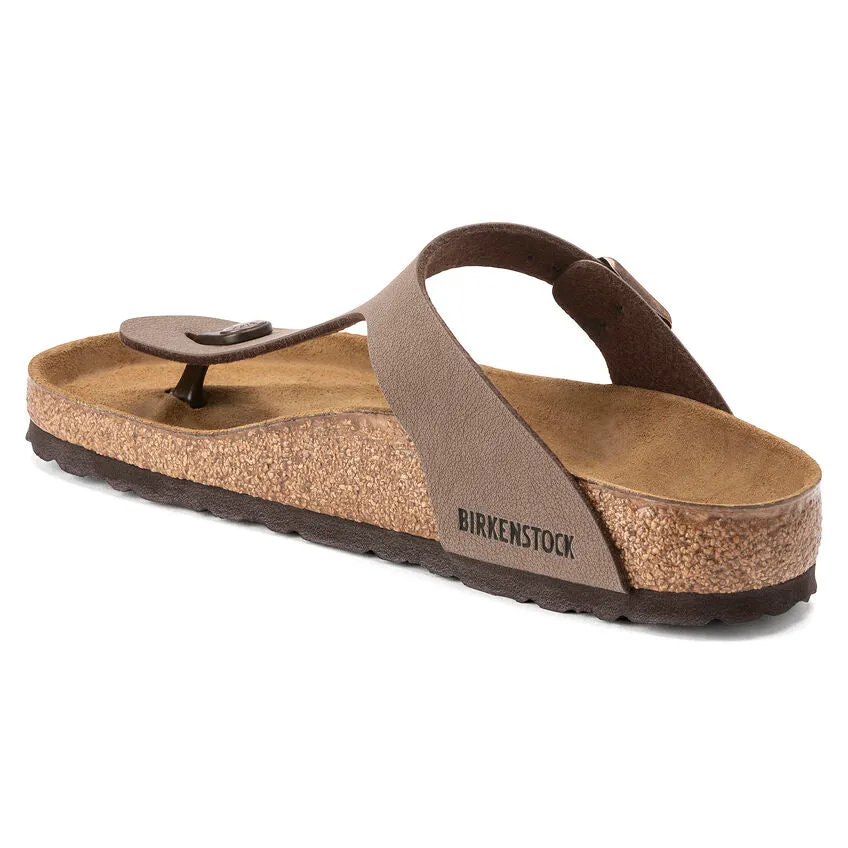 Womens Birkenstock Gizeh Birkibuc Sandals, Mocha - Regular Fit Comfort Footwear