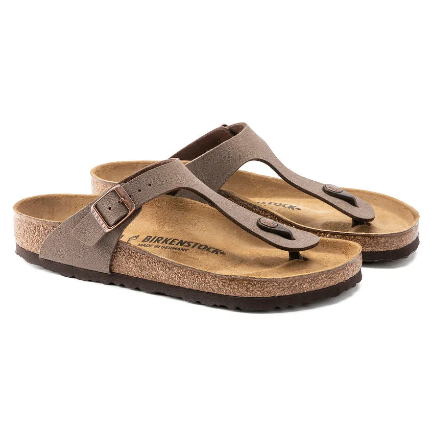 Womens Birkenstock Gizeh Birkibuc Sandals, Mocha - Regular Fit Comfort Footwear