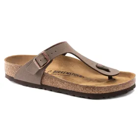 Womens Birkenstock Gizeh Birkibuc Sandals, Mocha - Regular Fit Comfort Footwear