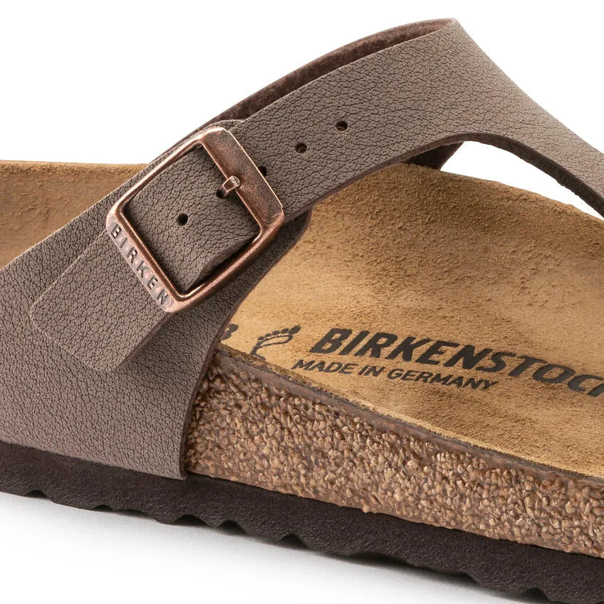 Womens Birkenstock Gizeh Birkibuc Sandals, Mocha - Regular Fit Comfort Footwear