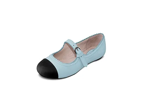 Bloch Girls Cassiopeia Ballet Flat, Blue/Black, 10 Toddler