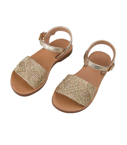 Brielle Kids Sandals for Girls - Gold