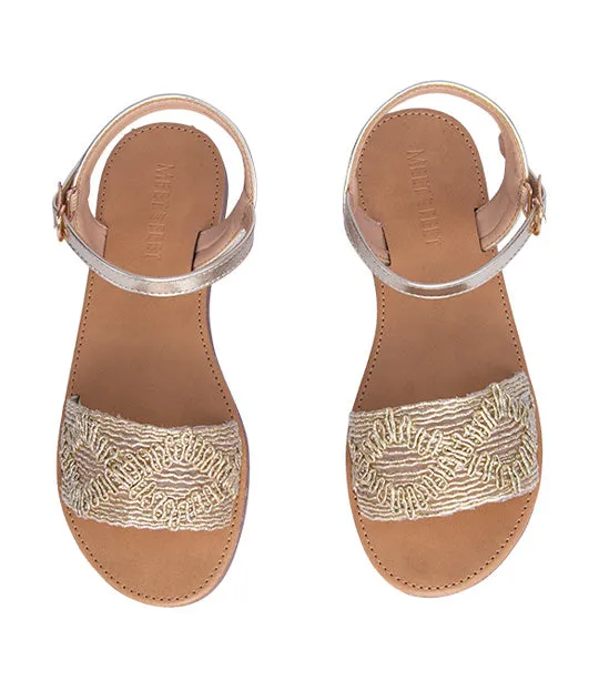 Brielle Kids Sandals for Girls - Gold