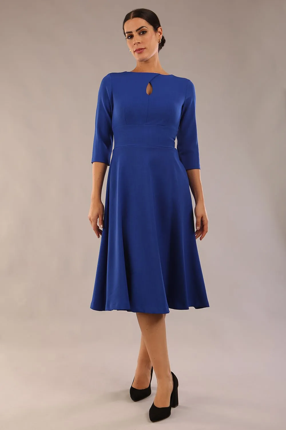 Casares Three Quarter Sleeve A-line Dress