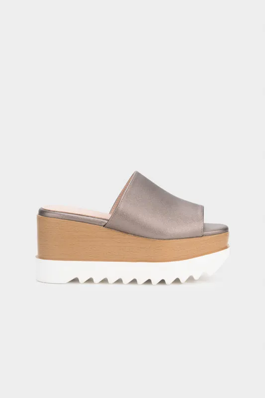 CASUAL PLATFORM WEDGE HEEL SLIDE