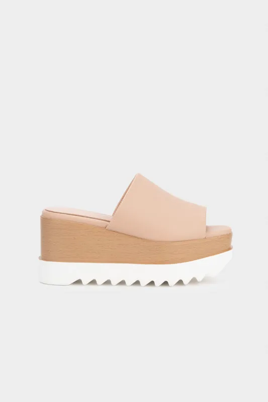 CASUAL PLATFORM WEDGE HEEL SLIDE