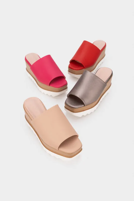 CASUAL PLATFORM WEDGE HEEL SLIDE