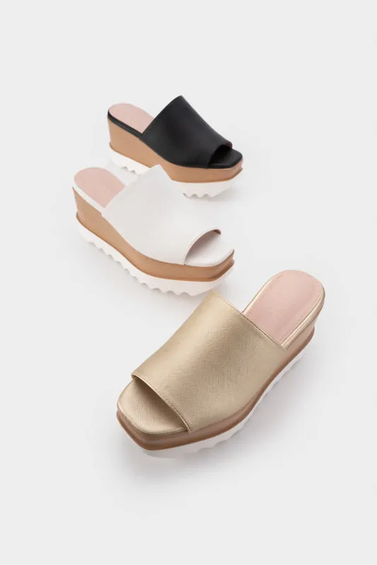 CASUAL PLATFORM WEDGE HEEL SLIDE