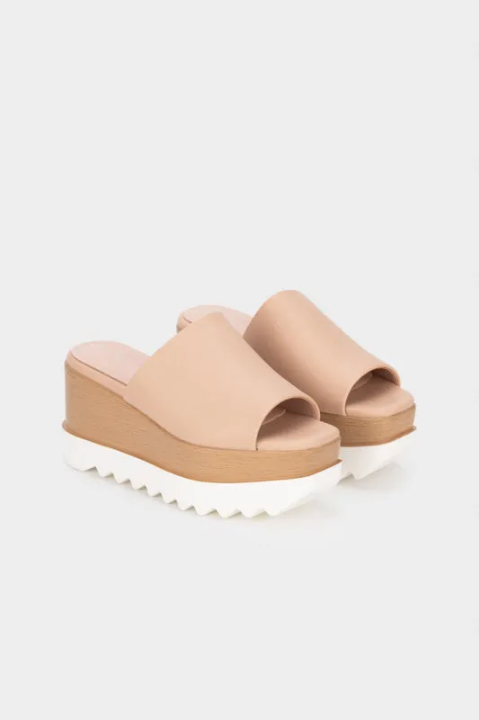 CASUAL PLATFORM WEDGE HEEL SLIDE