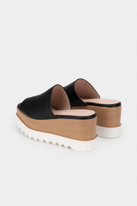 CASUAL PLATFORM WEDGE HEEL SLIDE