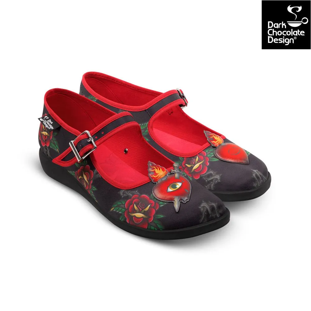 Chocolaticas® HEART Women's Mary Jane Flat