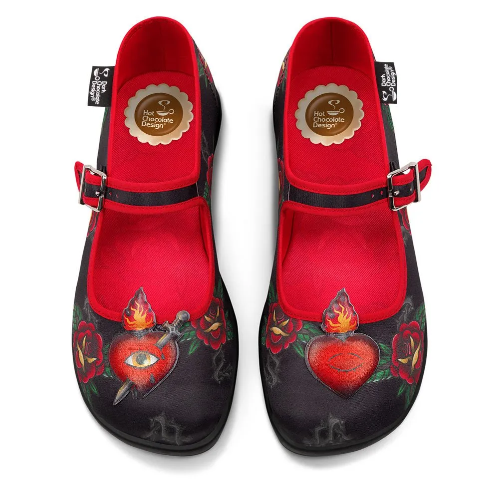 Chocolaticas® HEART Women's Mary Jane Flat