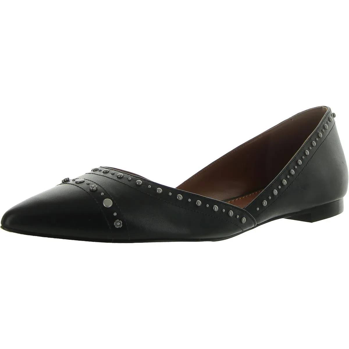 Coach Womens Leather Pointed Toe Ballet Flats