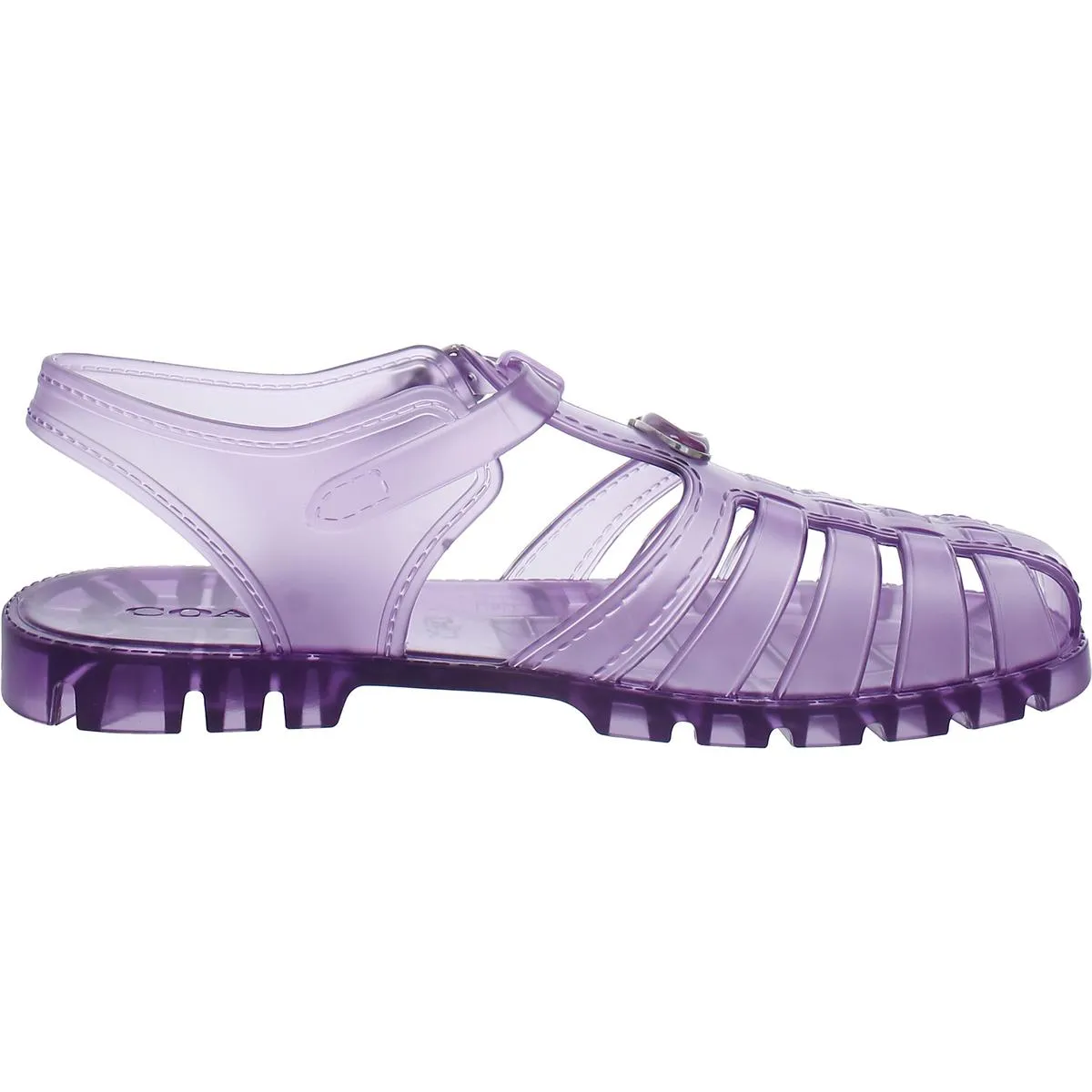 Coach Womens Logo Caged Jelly Sandals