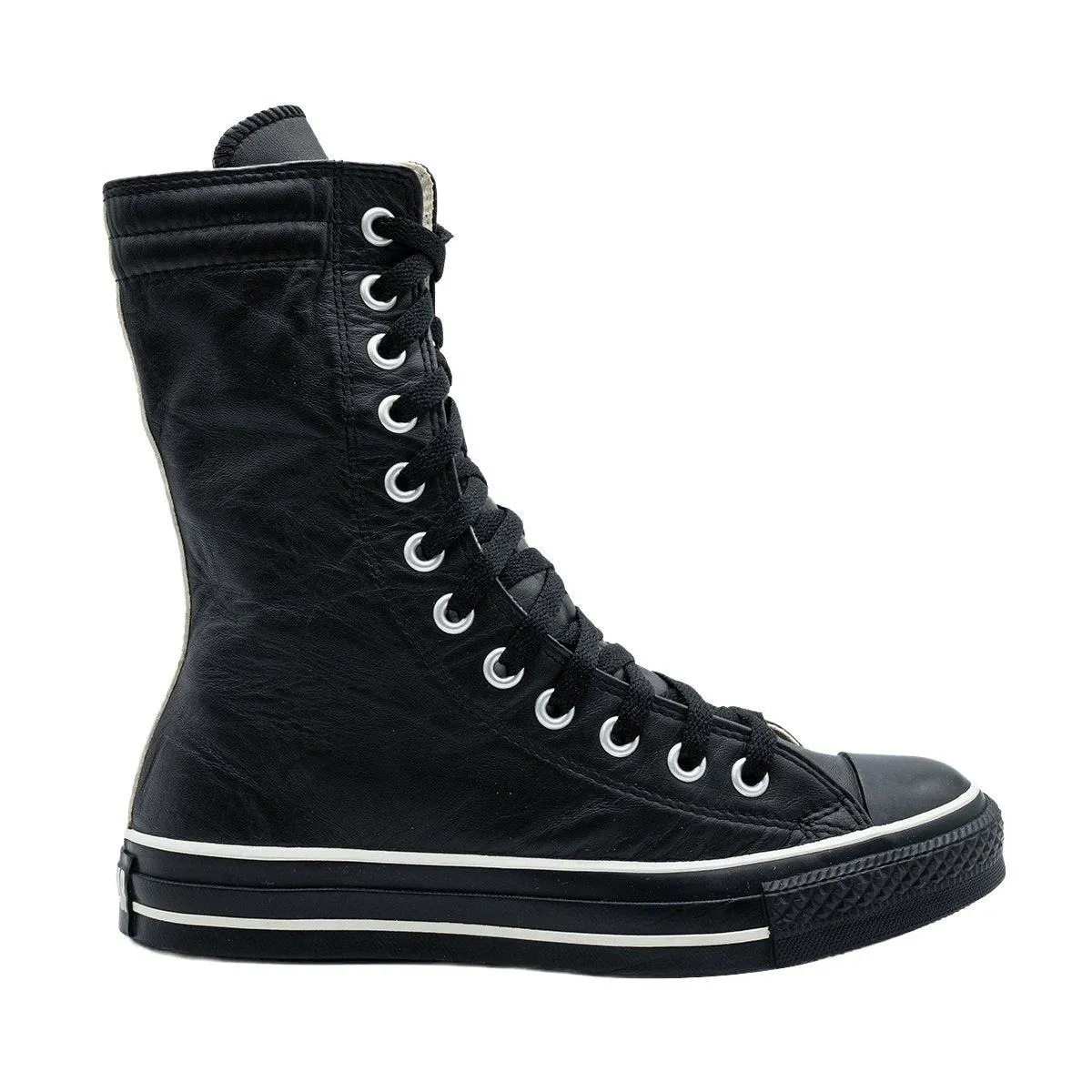 Converse Chuck Taylor Extra High-Top Sneakers Leather Black Colour For Women