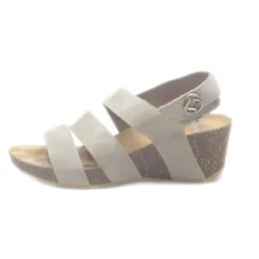 Dansko Wedge Sandals Leather Grey Colour For Women