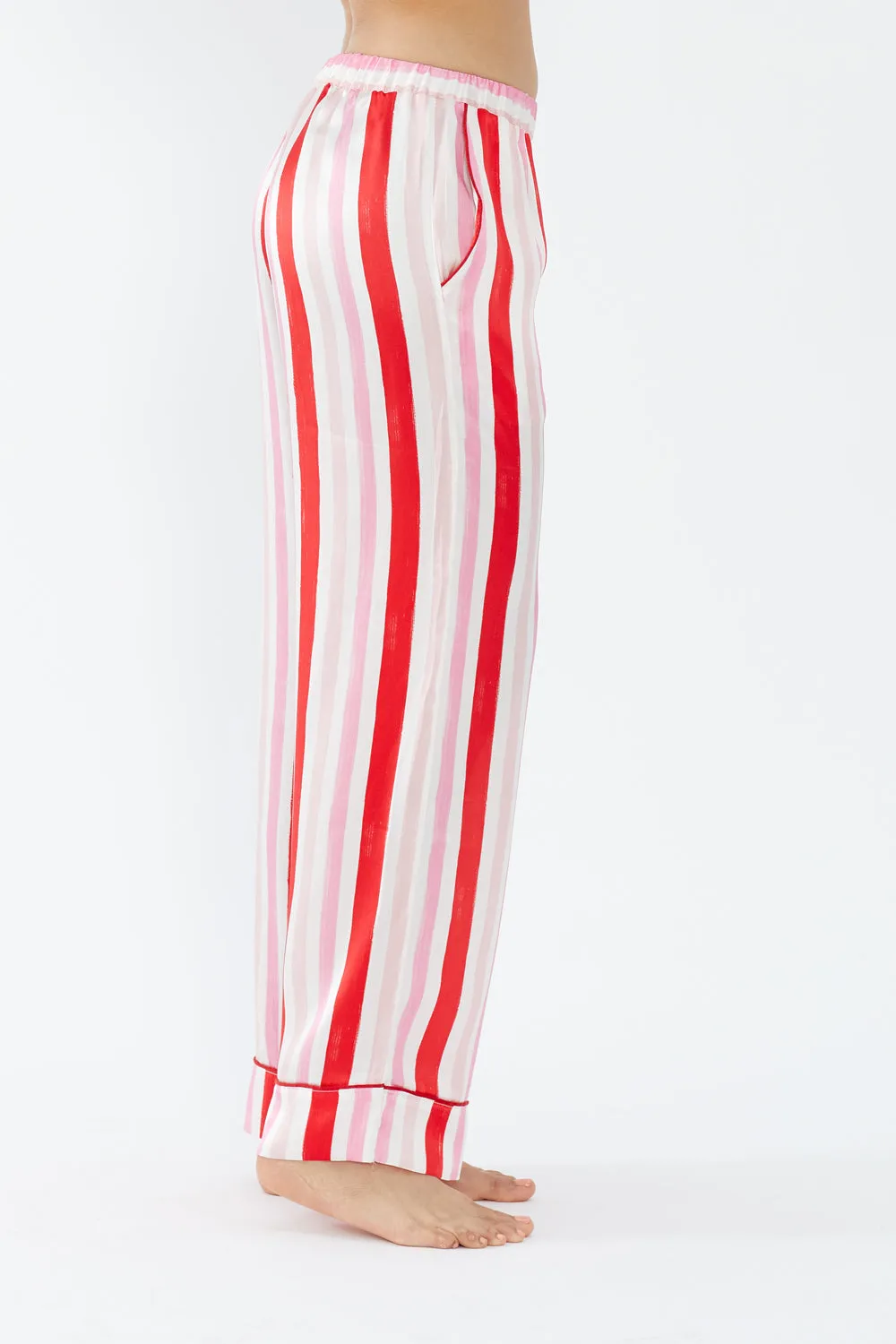 Dietrich Candy Stripe Silk Pyjama Set