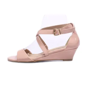 Dreampairs Jones Wedge Sandals Leather Pink Colour For Women