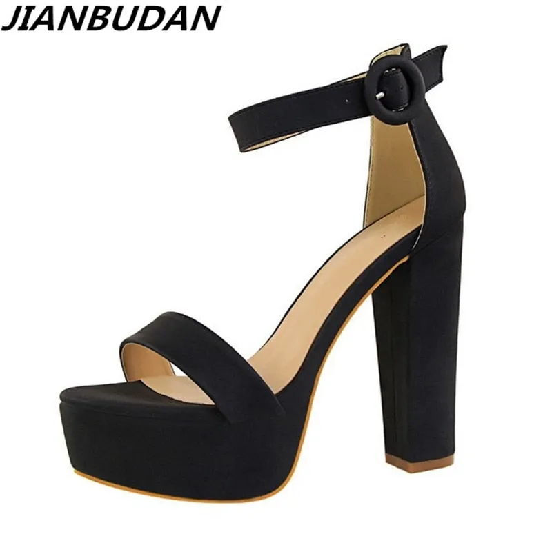 Elegant Open Toe High Heel Platform Sandals for Parties