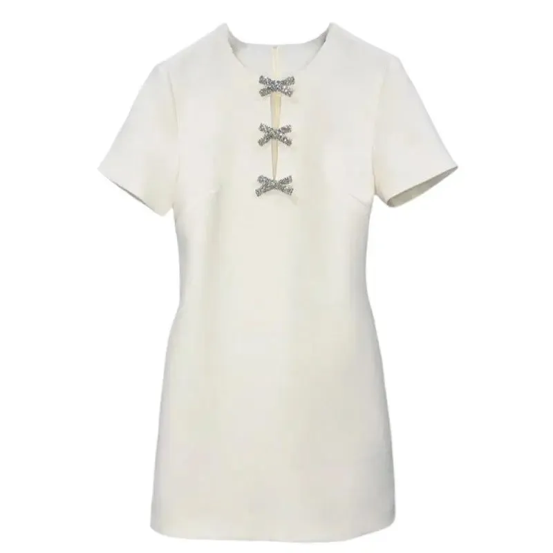 Elegant Slimming Dress Commuting Elegant Slimming Work High Sense Elegant Short Sleeve A- Line Dress