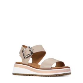 EOS Sporty Stone Leather Ankle Strap Sandal