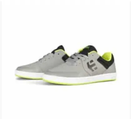 Etnies Marana (Youth) Skate Shoes – Grey/Lime/White