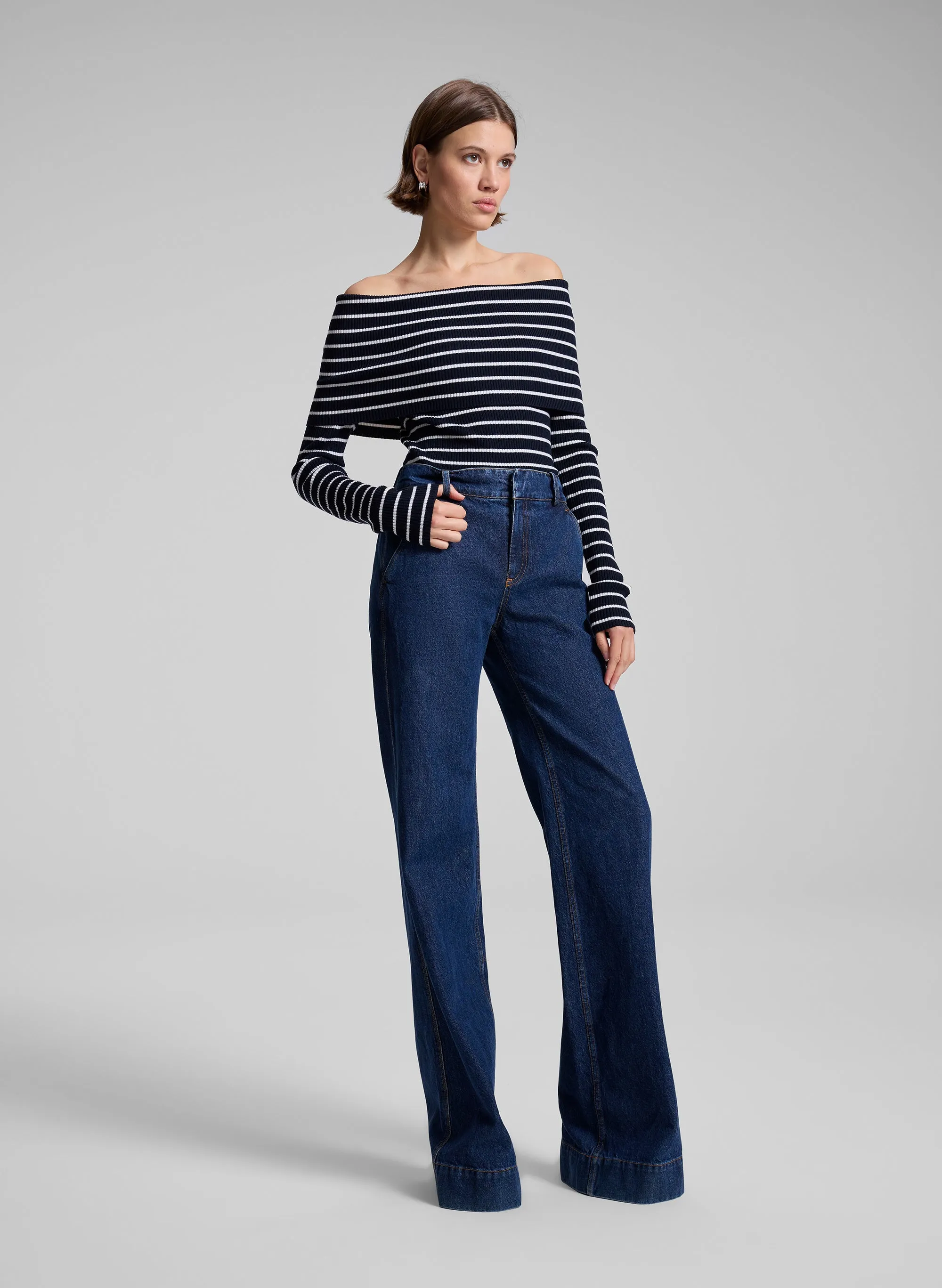 Evelyn Merino Off Shoulder Top