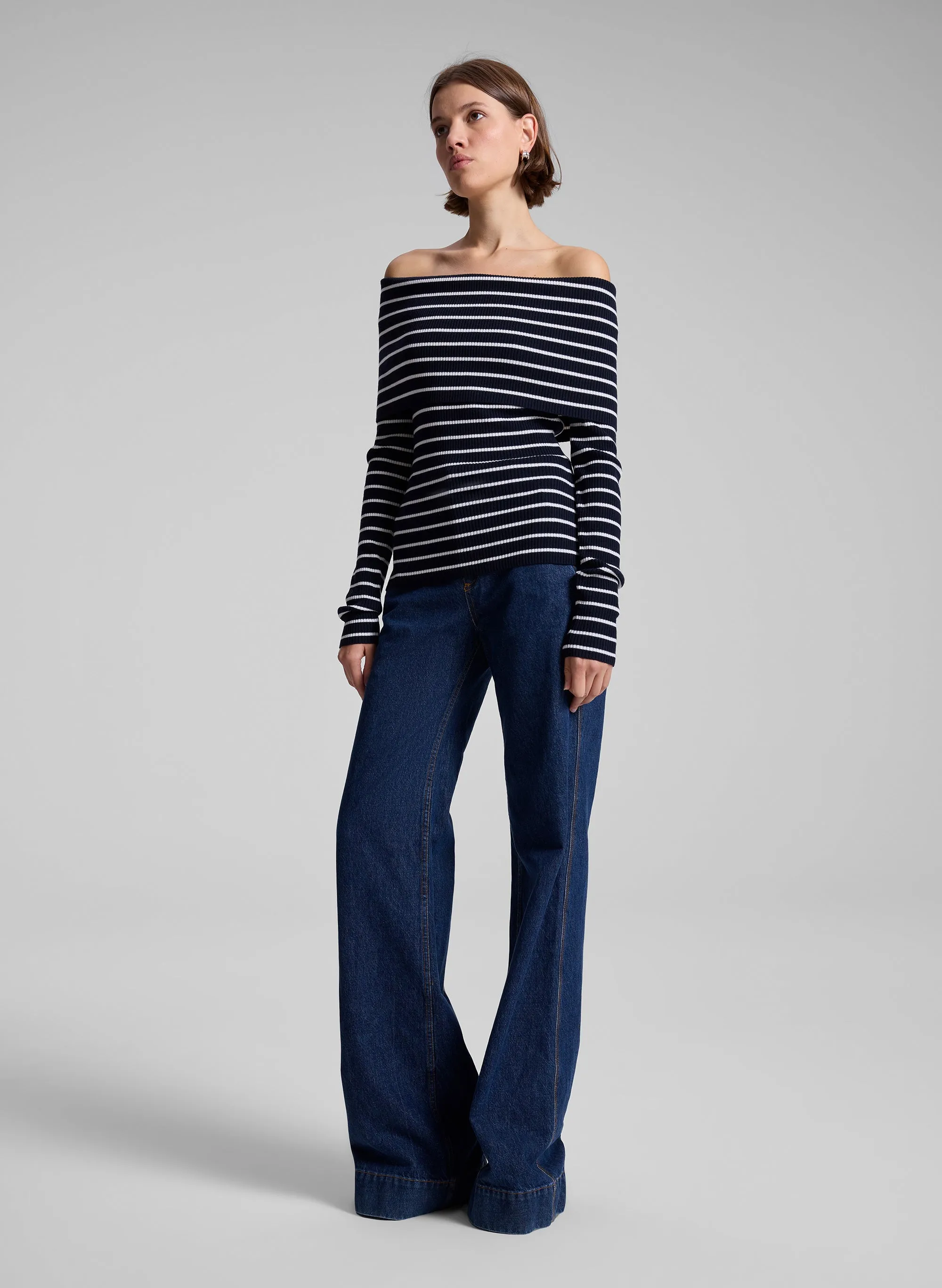 Evelyn Merino Off Shoulder Top