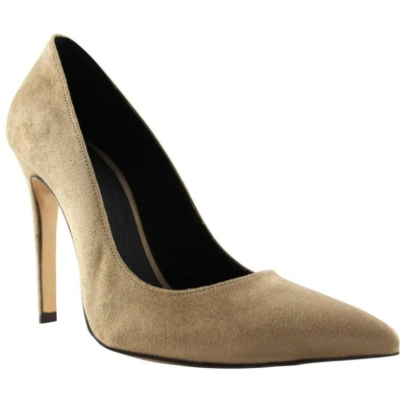 Faux-Suede 110mm High Heels (Sand) by FAIR Shoes