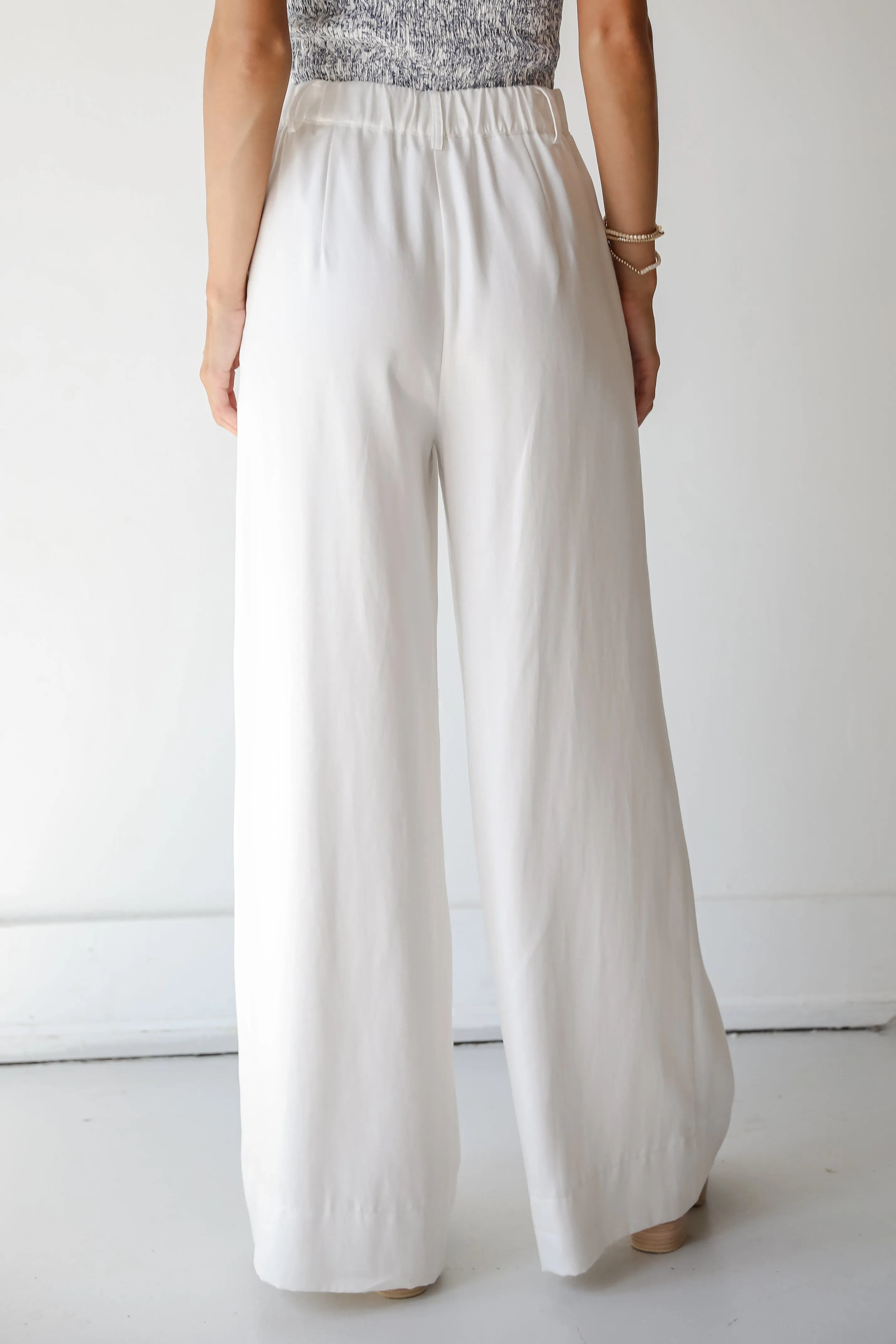 FINAL SALE - Lasting Cuteness White Trouser Pants