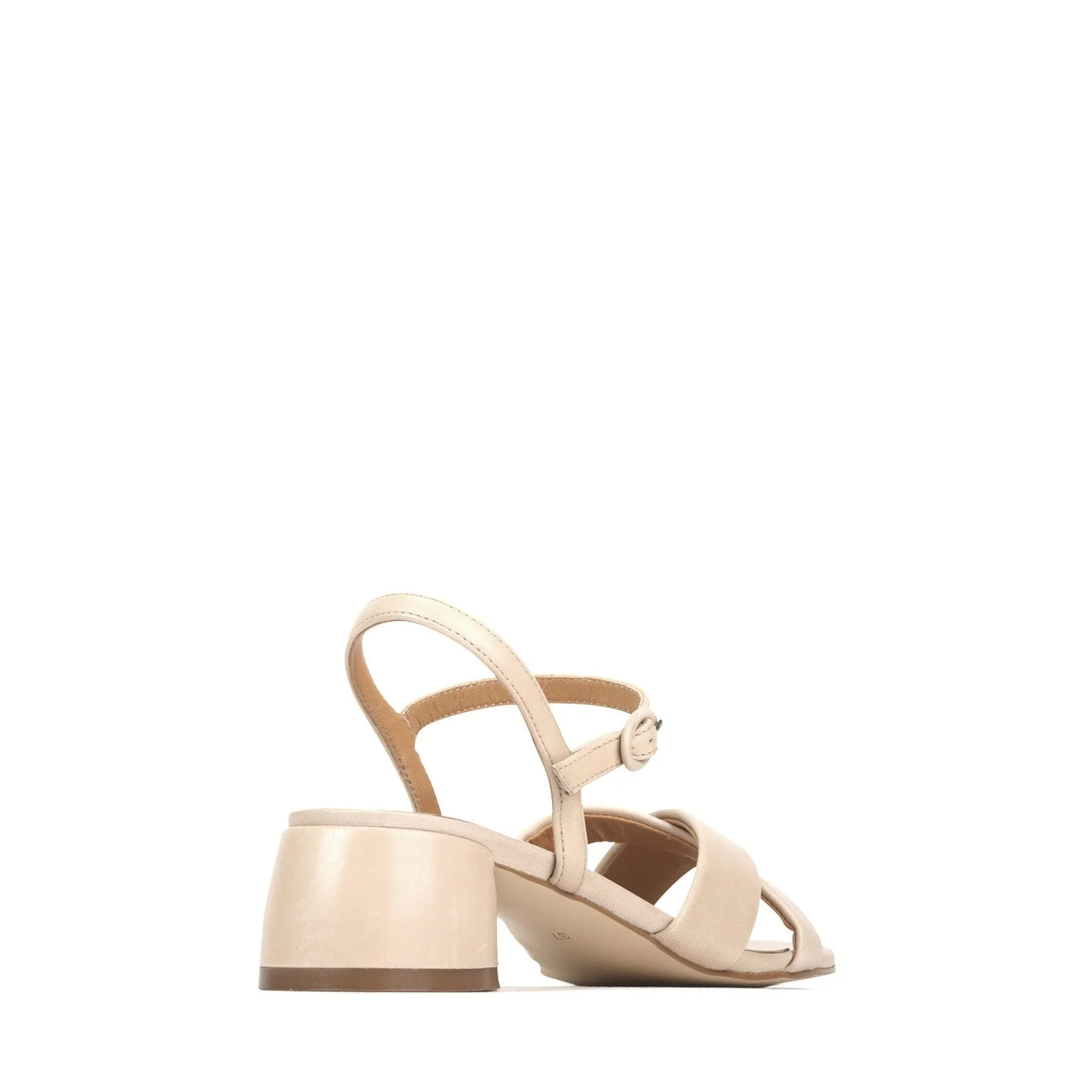 FIORA LEATHER BLOCK HEEL SANDALS